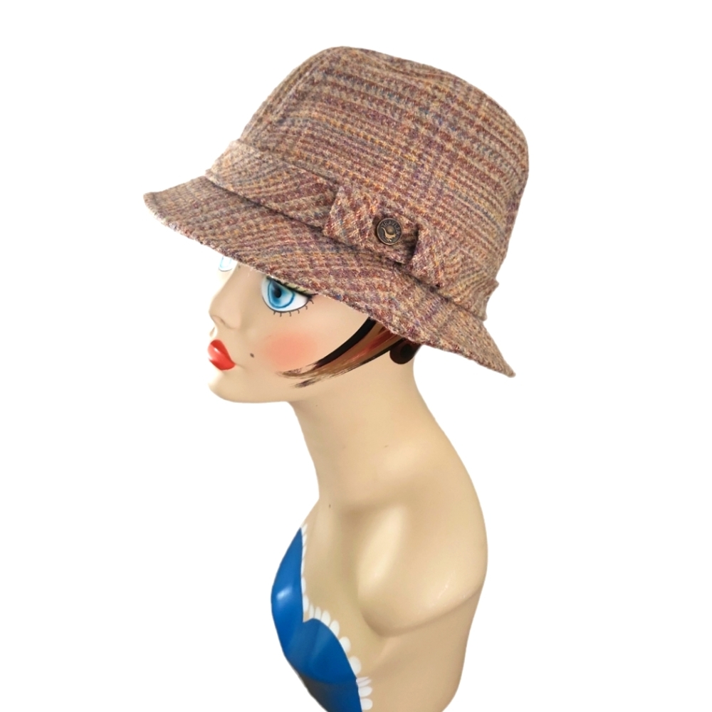 Vintage Travelers by Country Gentleman English Tweed Menswear Fedora Hat